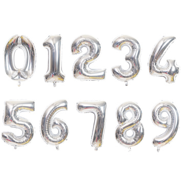 Шар Цифра " Серебро" 