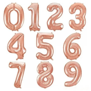 Шар Цифра " Розовое Золото" 