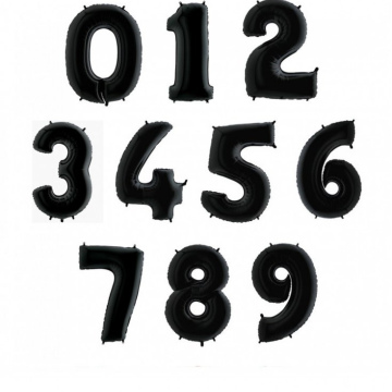 Шар Цифра " Черный" 