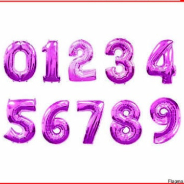 Шар Цифра " Пурпурный" 