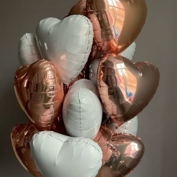 Шар Сердце " В розовом Ты золоте" 