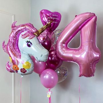 Композиция " Розовый Единорог" 