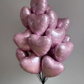 Шар Сердце "Нежно Розовое" 